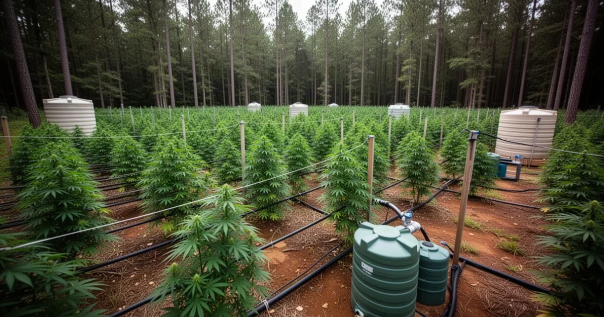 Plantación exterior de marihuana encontrada por los Mossos d'Esquadra